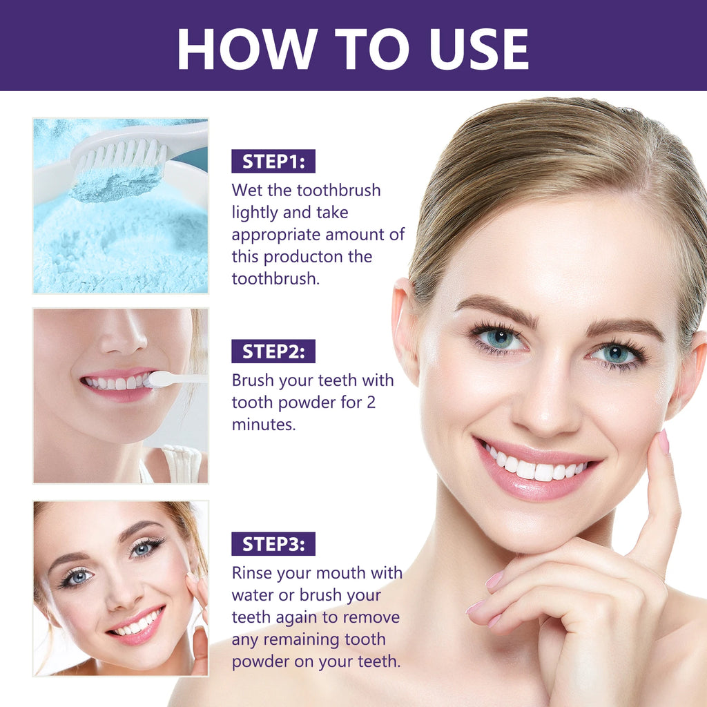 Fresh breath oral hygiene tooth powder
