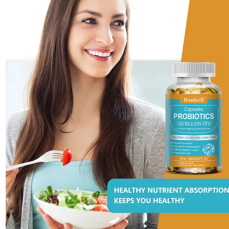 Probiotics 120 Billion CFU — Enzyme & Gut Support