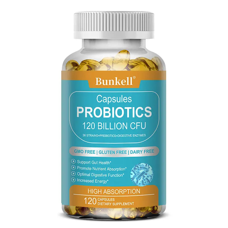 Probiotics 120 Billion CFU — Enzyme & Gut Support