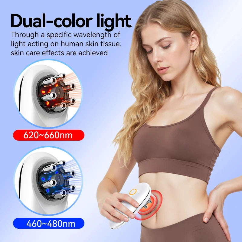 Dual-color red and blue LED light heads