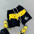 Rhinestone Mesh Shorts