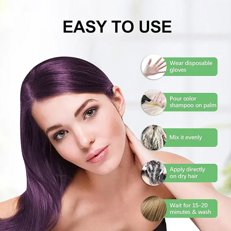 How to use POLAR hair dye shampoo in five steps