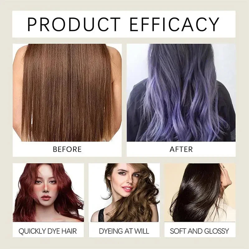 Hair color before and after efficacy results