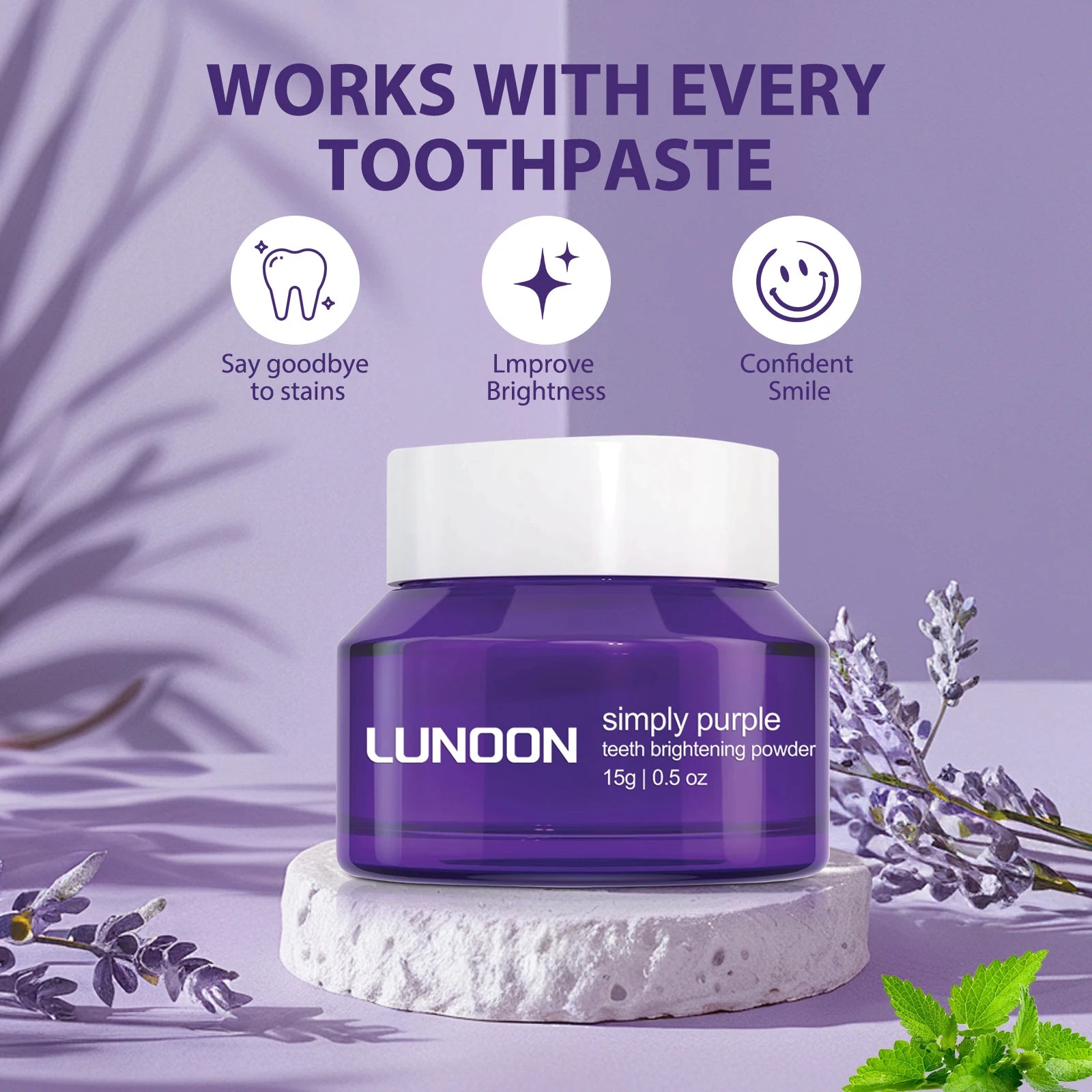 Tooth powder removes surface stains and plaque