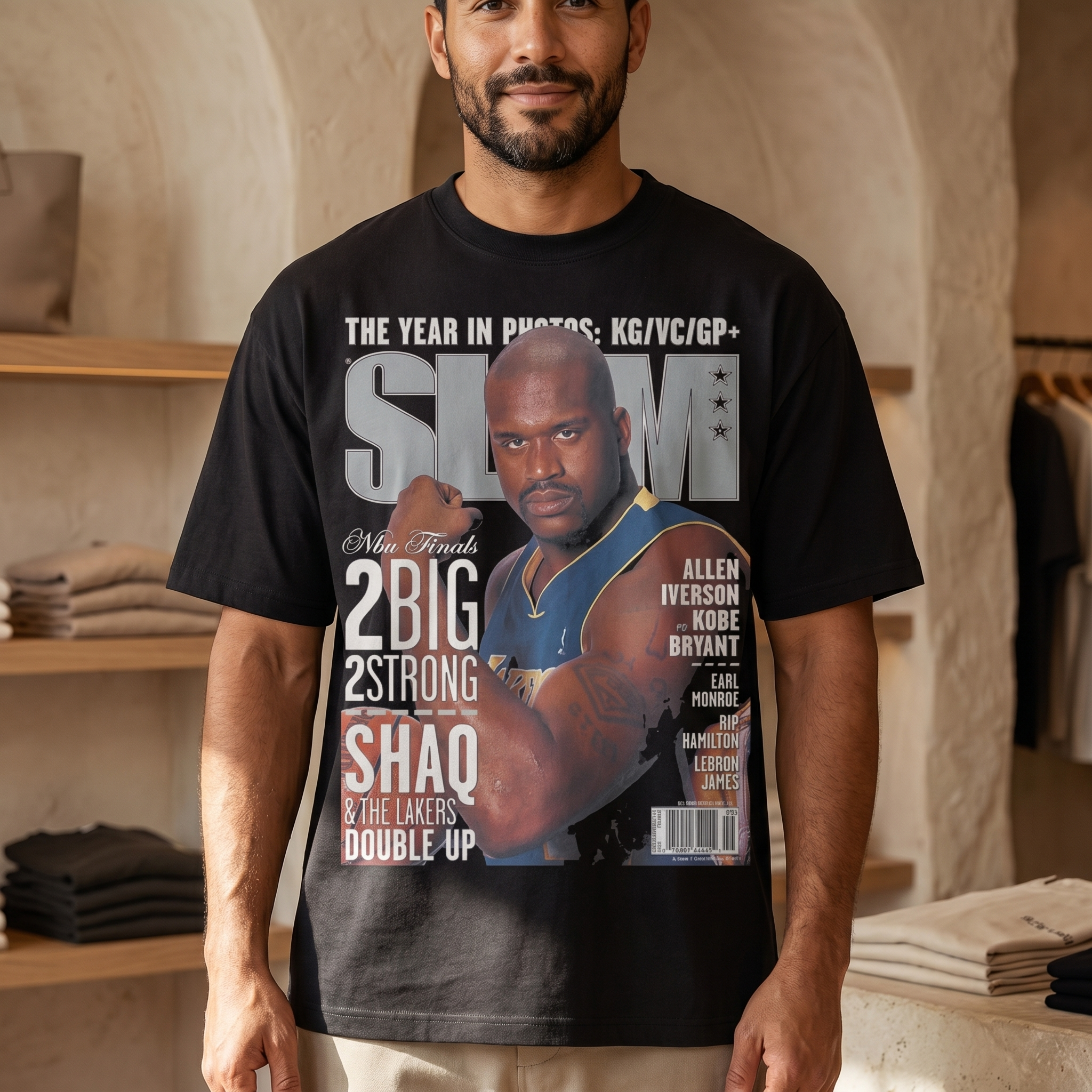 Court Legacy Cotton Tee, Shack design, worn by model